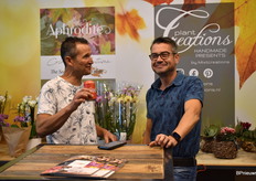 Mathijs van der Knaap van Aphrodite en Plant Creations samen met Matthieu Bizot van Quattro Plant.